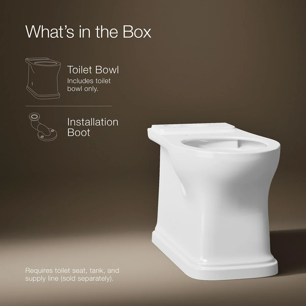 KOHLER K-35959 Claude Elongated toilet bowl with skirted trapway - Image 12