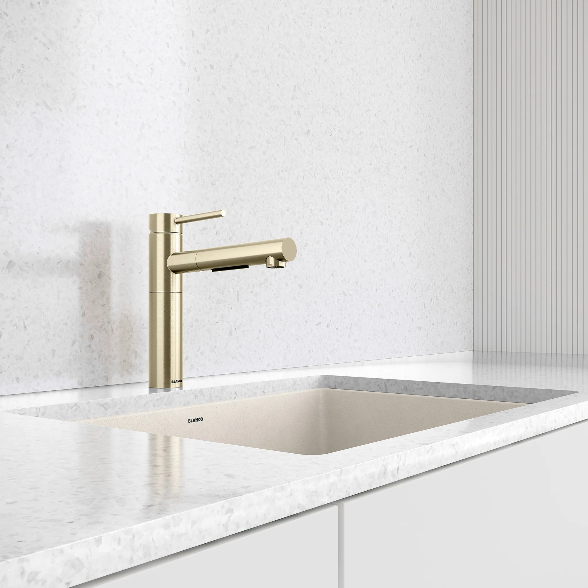 BLANCO Alta II Low Arc Pull-Out Dual-Spray Kitchen Faucet - Image 9