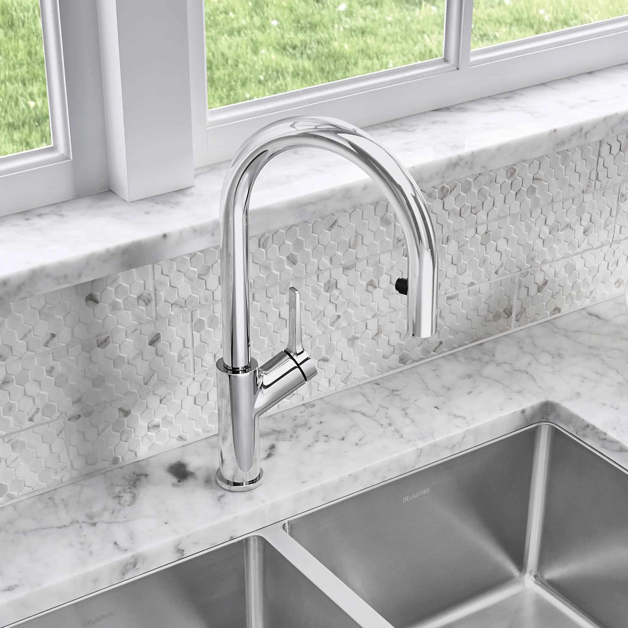 BLANCO Urbena Pull-Down Dual-Spray Kitchen Faucet - Image 5