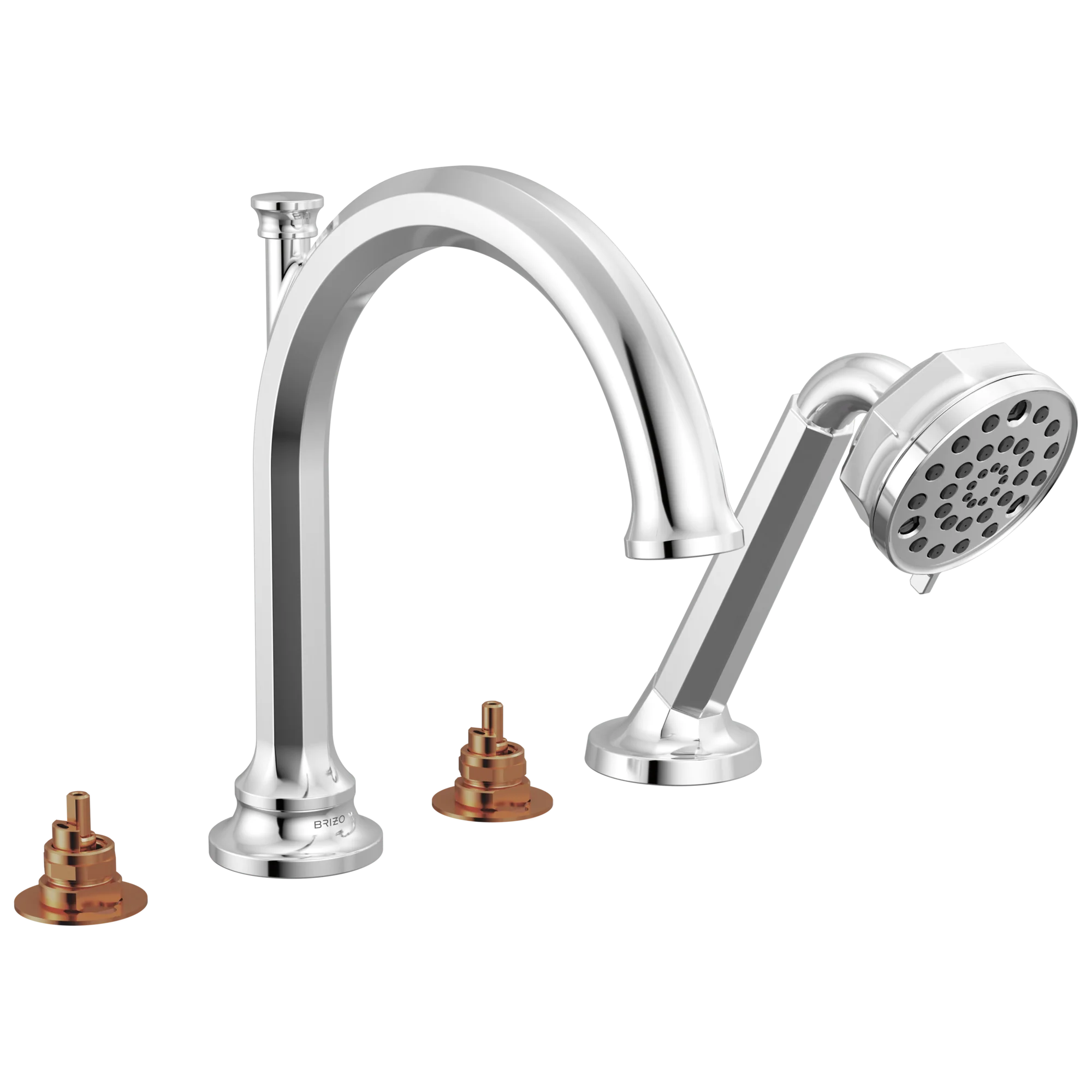 Brizo Beauclere T67465 Roman Tub Faucet With Handshower - Less Handles - Image 4