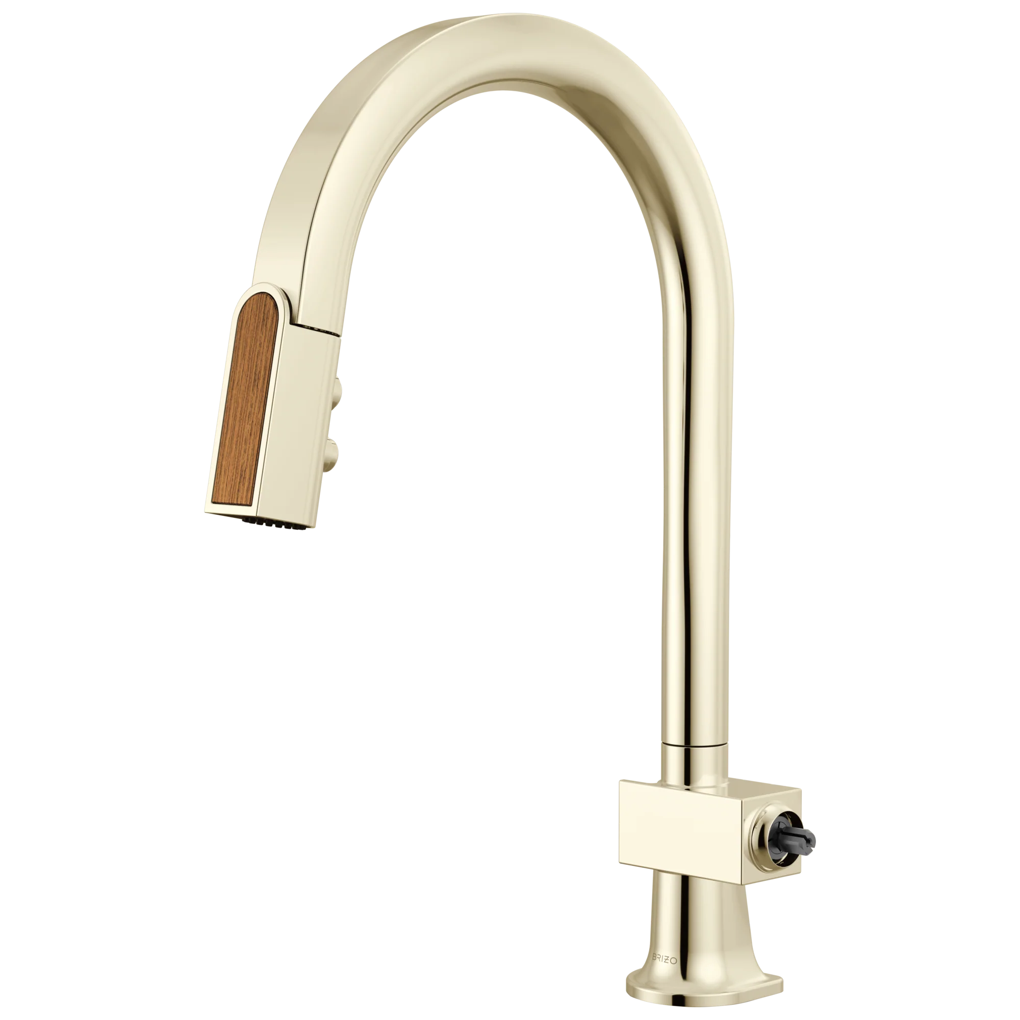 Brizo Frank Lloyd Wright 63022LF Pull-Down Kitchen Faucet with Arc Spout and Wood Wand - Less Handle