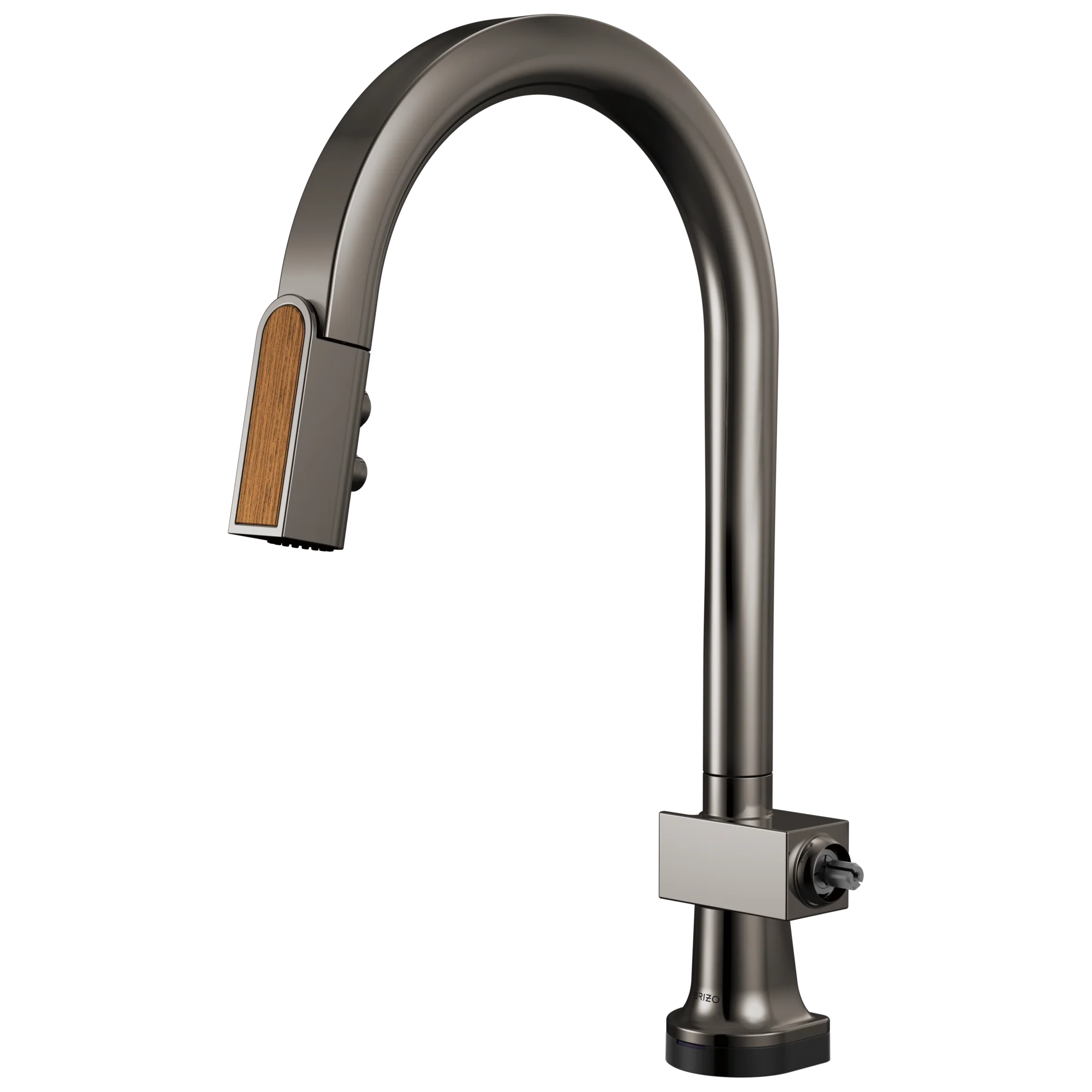 Brizo Frank Lloyd Wright 64022LF SmartTouch Pull-Down Kitchen Faucet with Arc Spout and Wood Wand - Less Handle