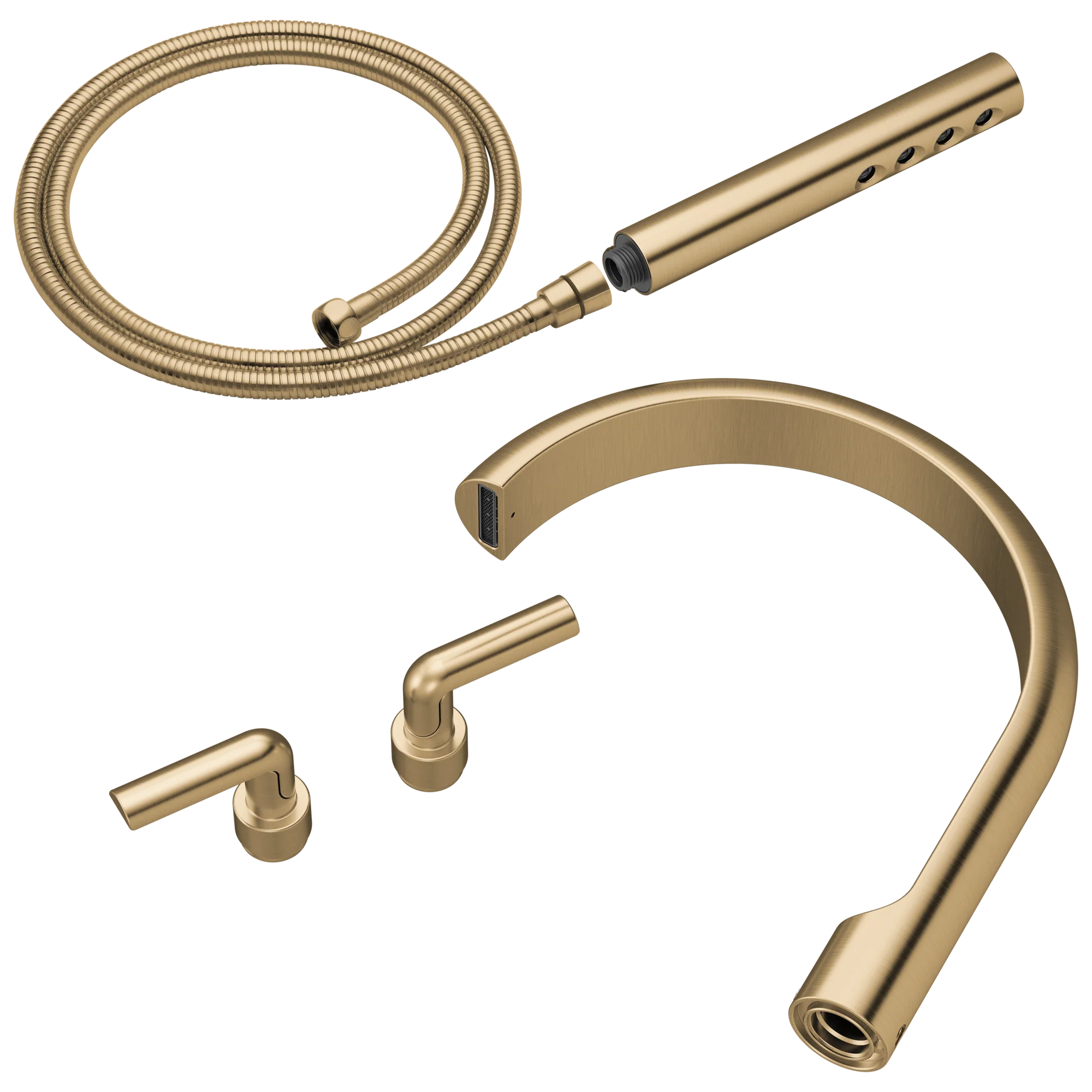 Brizo Roccesco T703111 Two-Handle Tub Filler Trim Kit with Bent Lever Handles