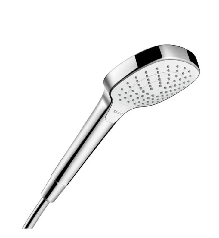 hansgrohe 04726000 Croma Select E 110 Vario-jet Handshower, 2.0 Gpm in Chrome/White
