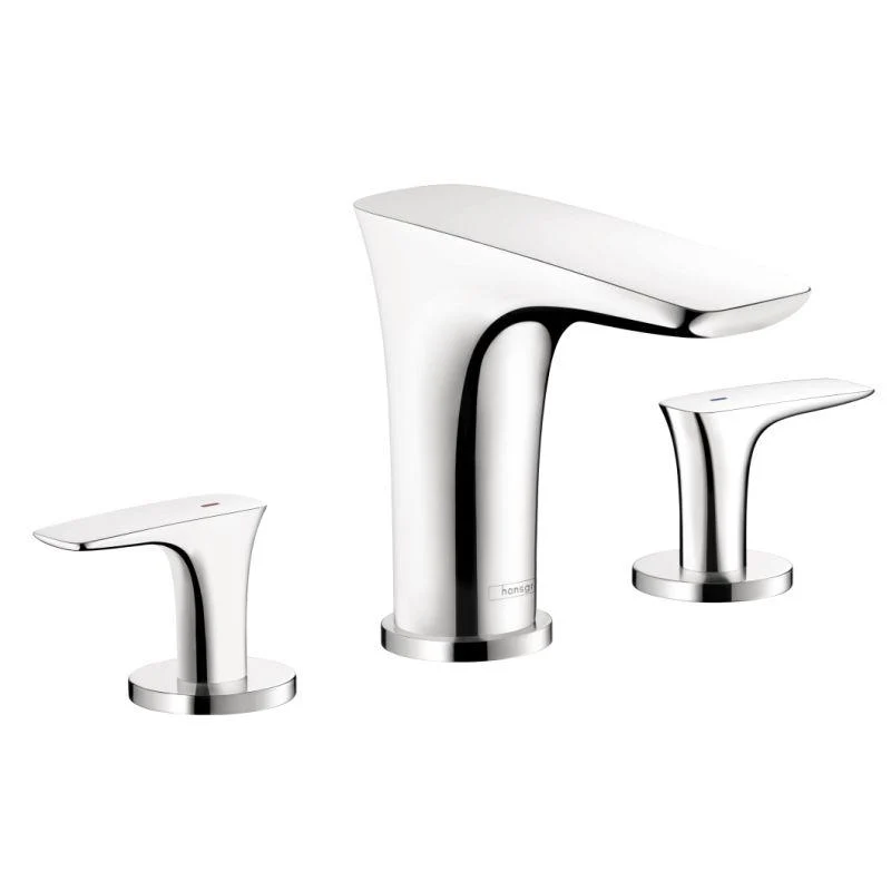 hansgrohe 15440001 Pura Vida Roman Tub Filler Faucet Non Diverter with Metal Lever Handles Less Valve in Chrome