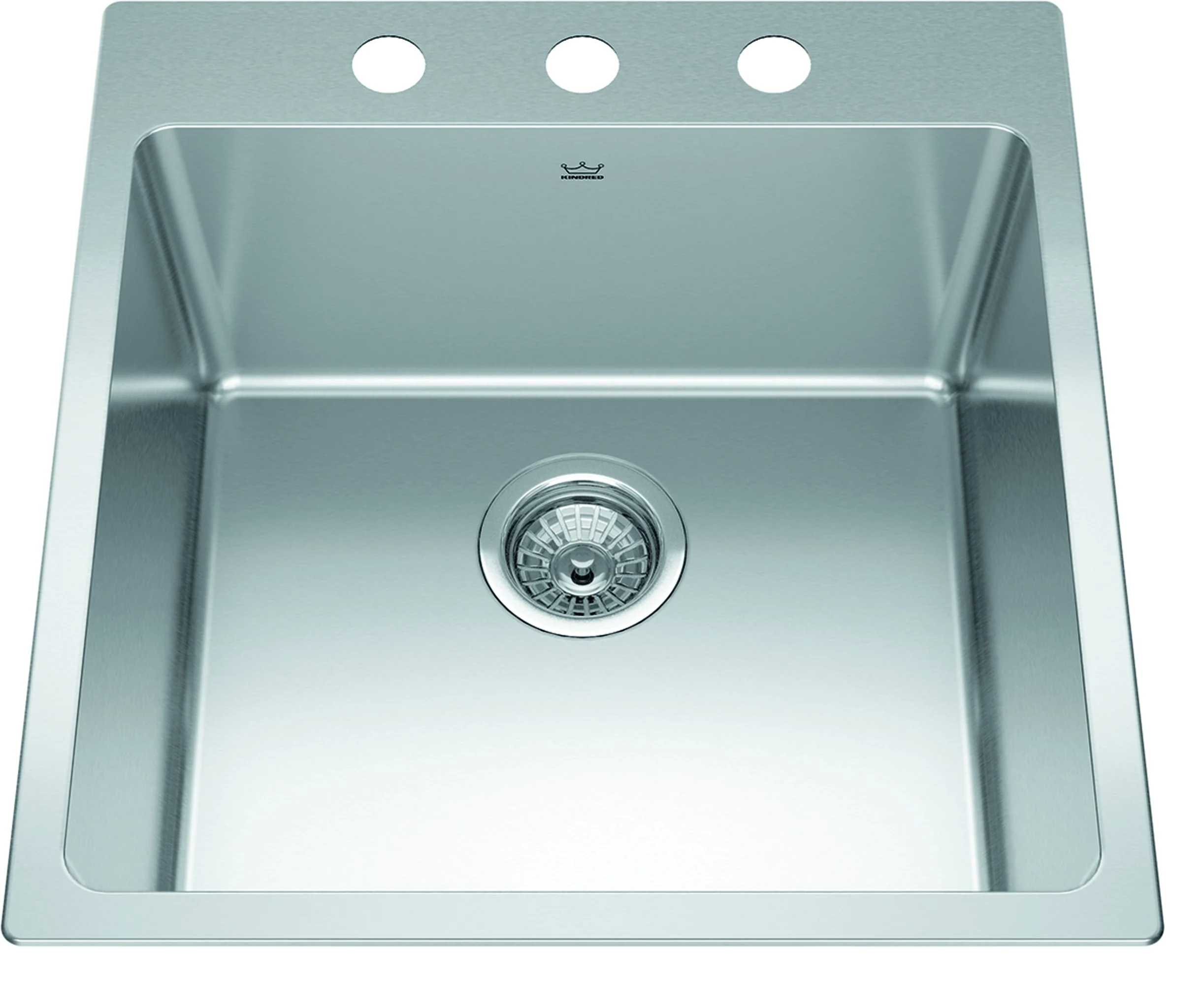 Kindred Brookmore Drop-In Single Bowl 19.94 x 20.9 in Stainless Steel Kitchen Sink - Image 3