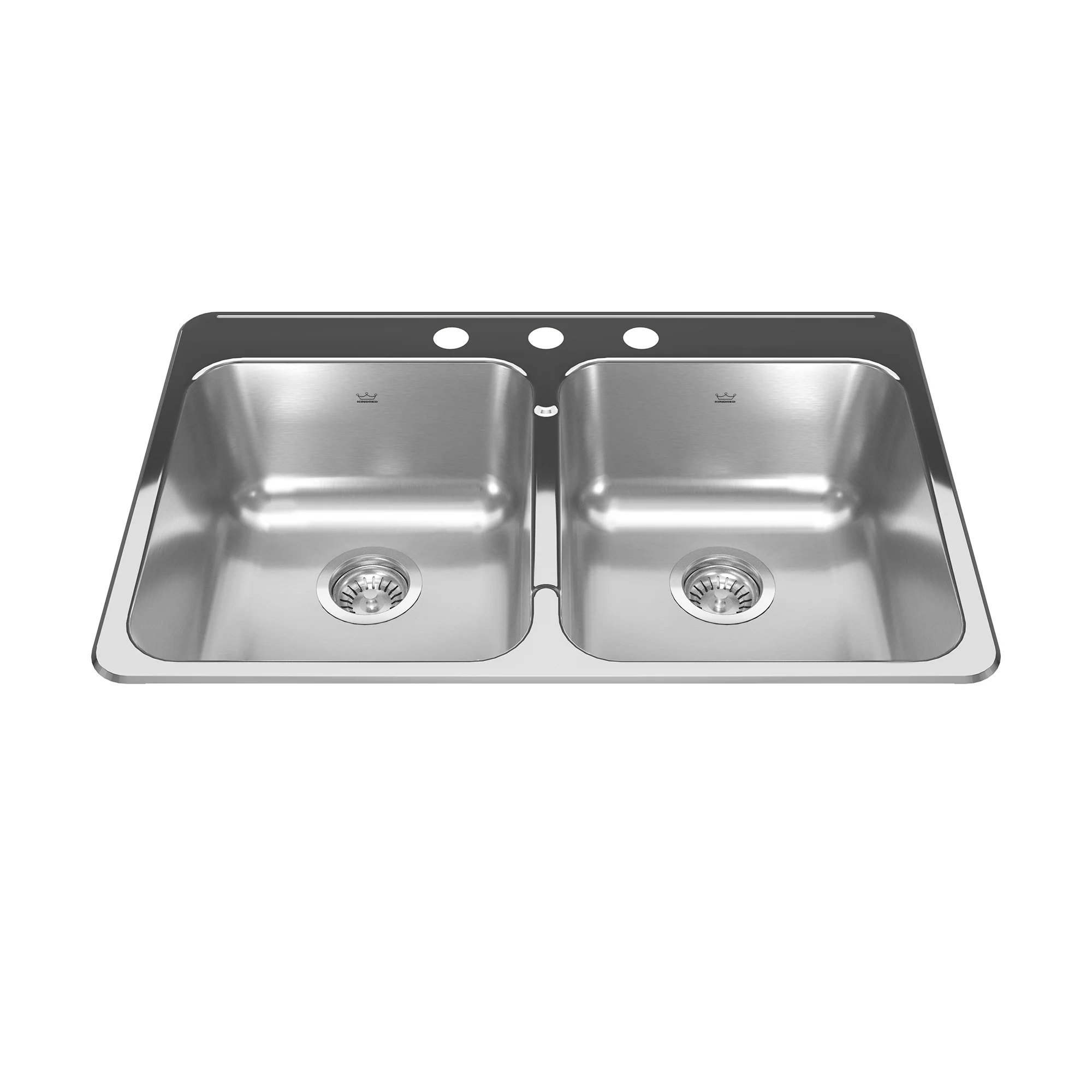 Kindred Reginox Drop-In Double Bowl 31.25 x 20.5 in Stainless Steel Kitchen Sink - Image 2