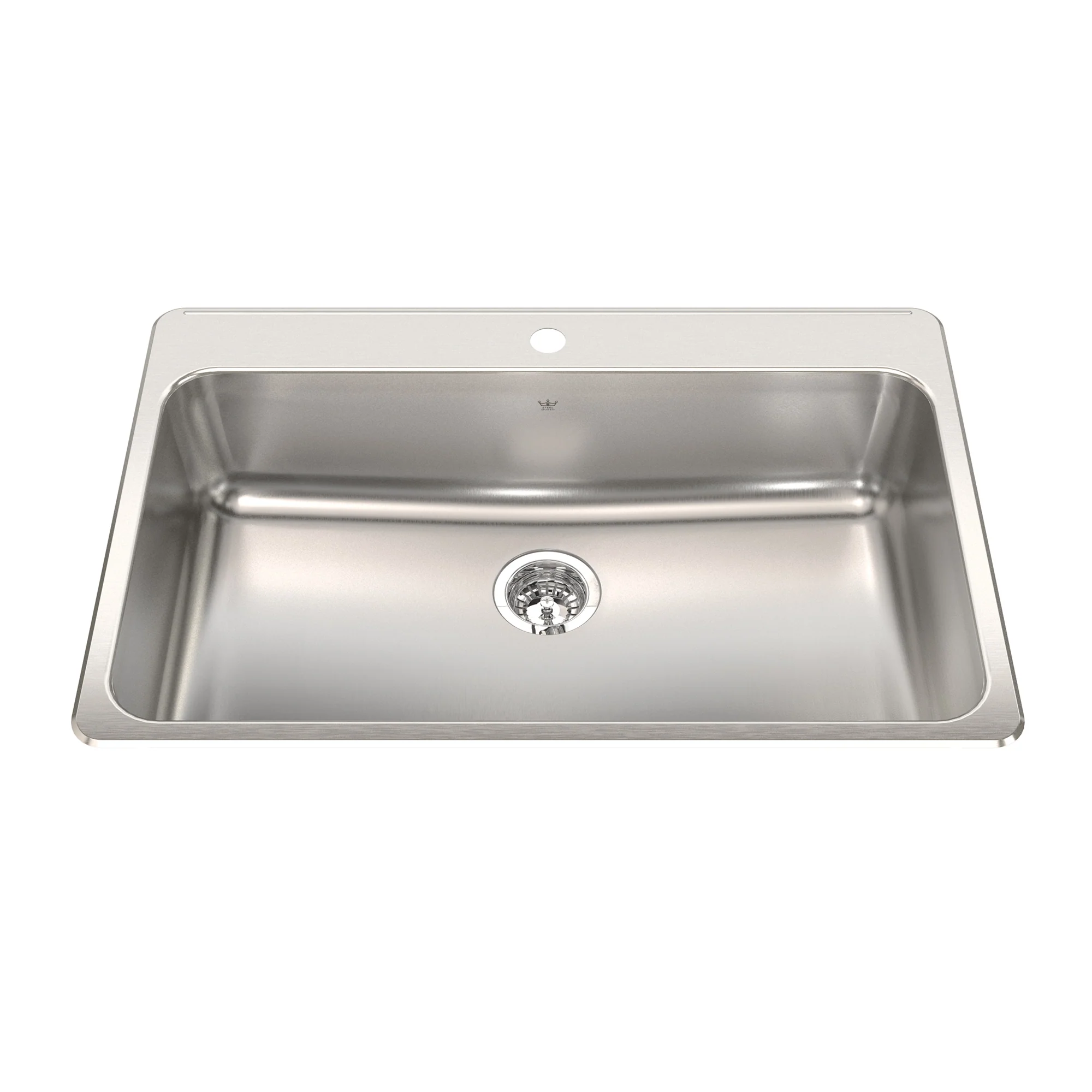 Kindred Steel Queen Drop-In Single Bowl 33.38 x 22 in Stainless Steel Kitchen Sink