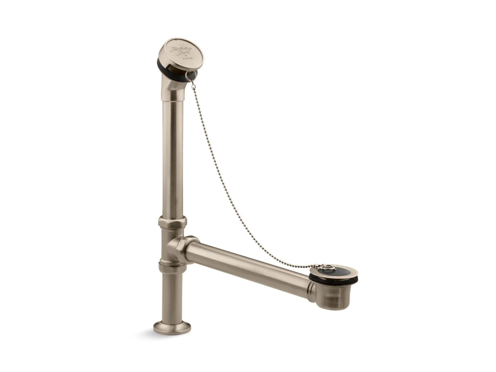 KOHLER K-106 Antique Bath drain, chain and rubber stopper - Image 4