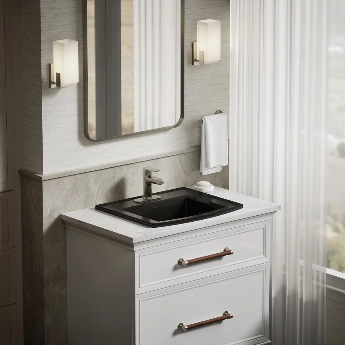 KOHLER K-2356-4 Archer 22-3/4" rectangular drop-in bathroom sink - Image 18