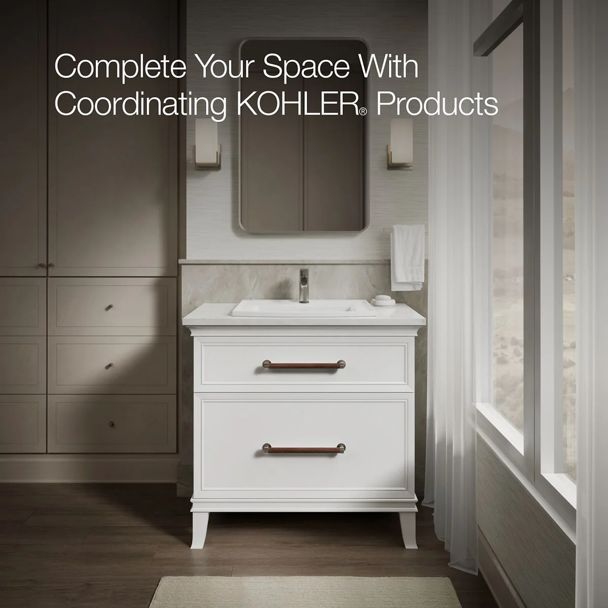 KOHLER K-2356-1 Archer 22-3/4" rectangular drop-in bathroom sink - Image 24