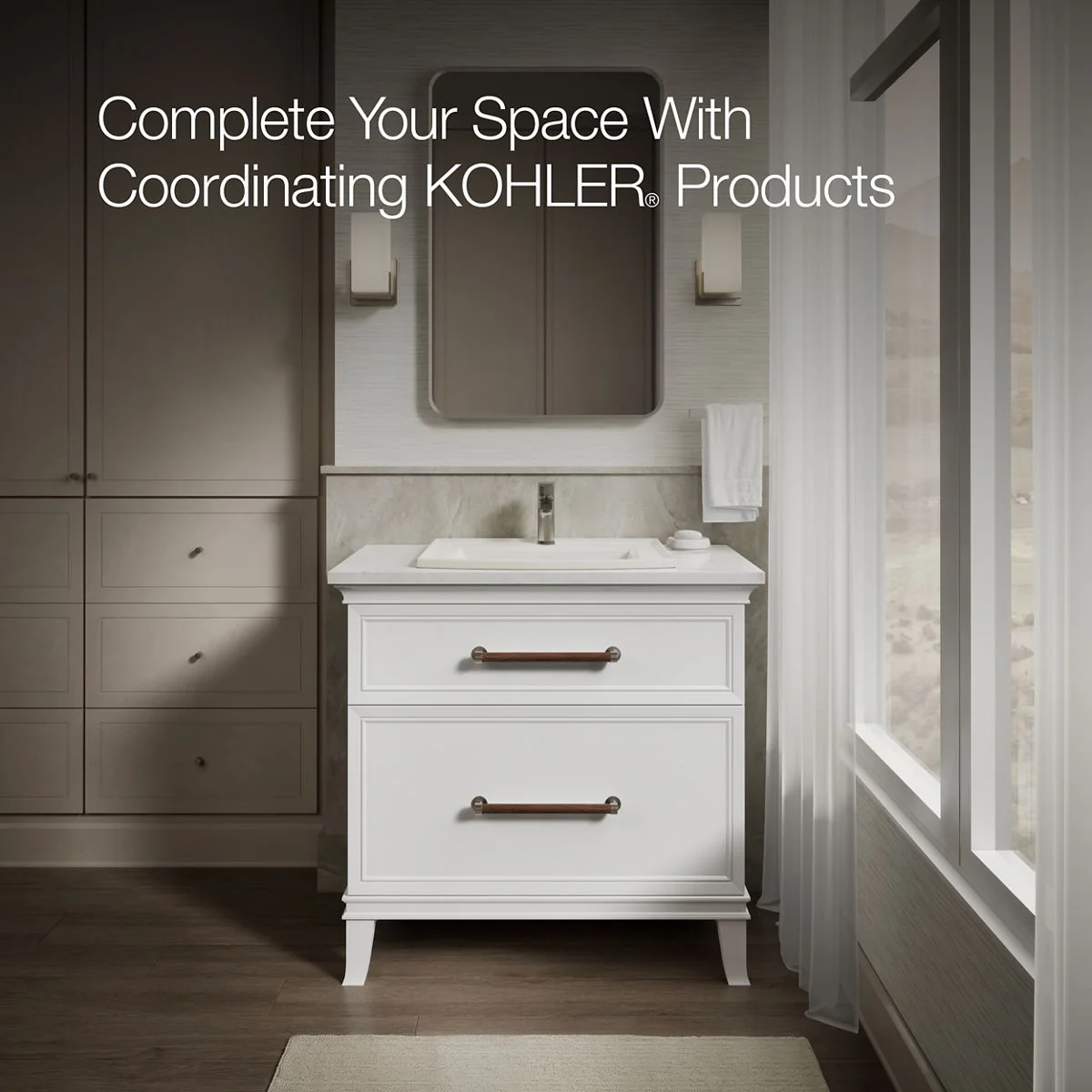 KOHLER K-2356-1 Archer 22-3/4" rectangular drop-in bathroom sink - Image 9