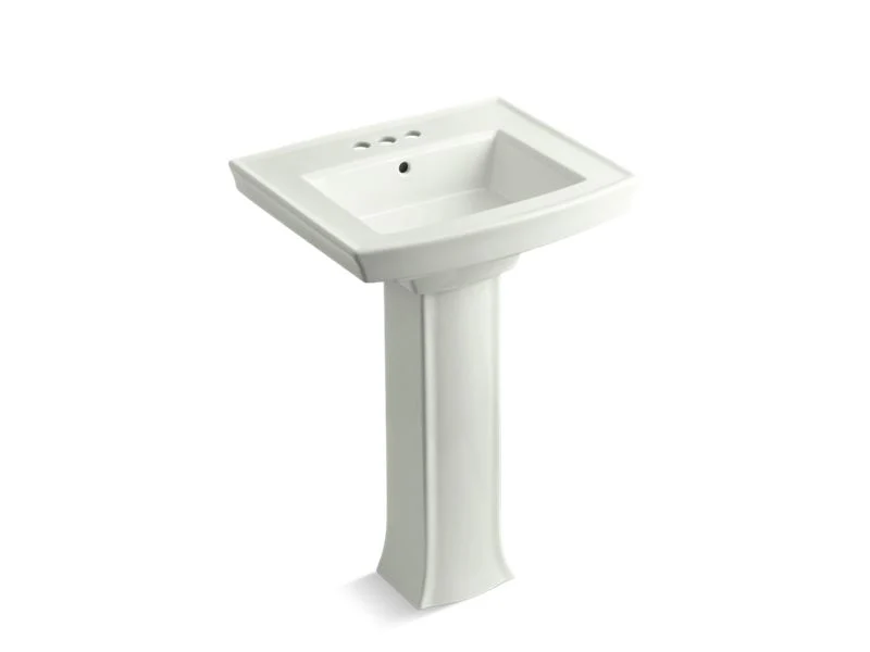 KOHLER K-2359-4 Archer 24" rectangular pedestal bathroom sink - Image 9