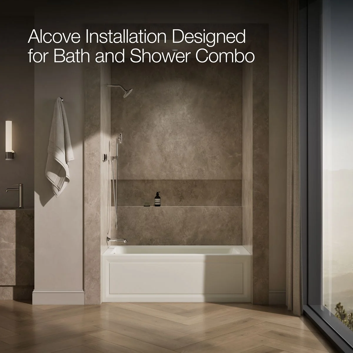 KOHLER K-1947-GHLA Archer 60" x 30" alcove Heated BubbleMassage air bath, left drain - Image 18