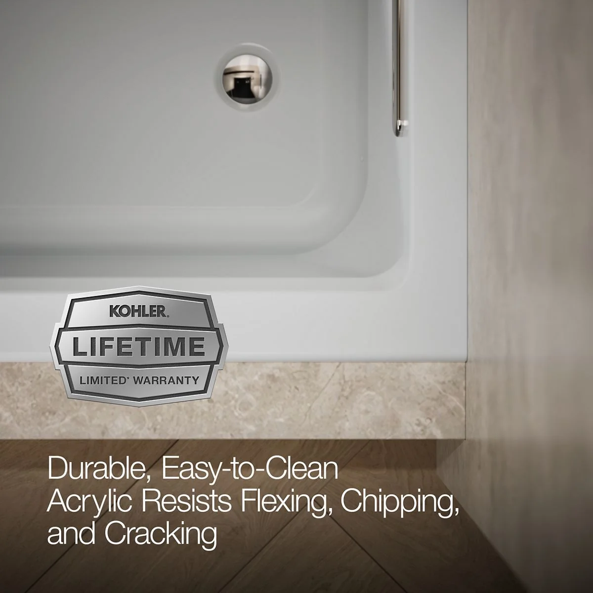 KOHLER K-1947-GHRF Archer 60" x 30" alcove Heated BubbleMassage air bath, right drain - Image 26