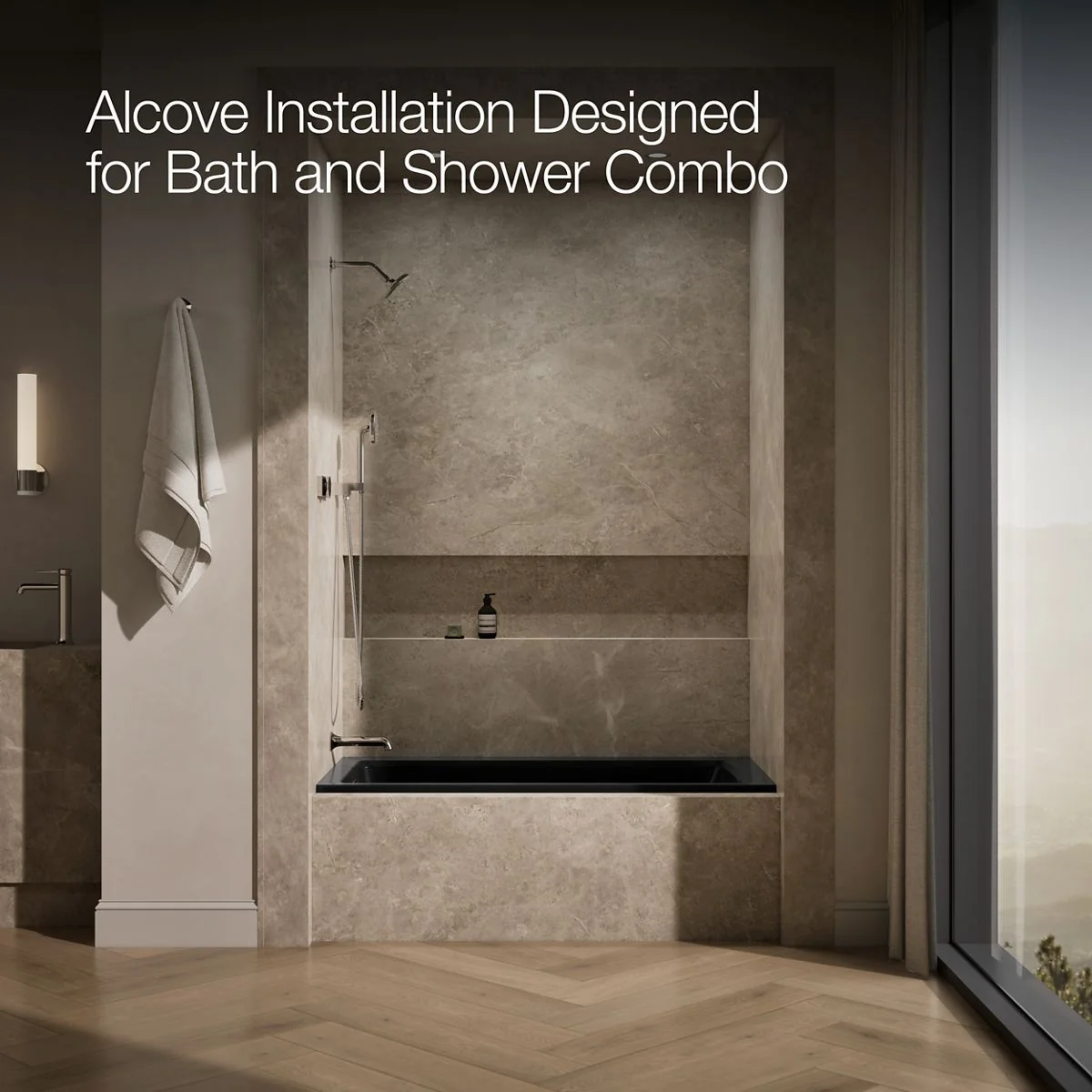 KOHLER K-1947-LH Archer 60" x 30" alcove heated whirlpool bath, left drain - Image 12