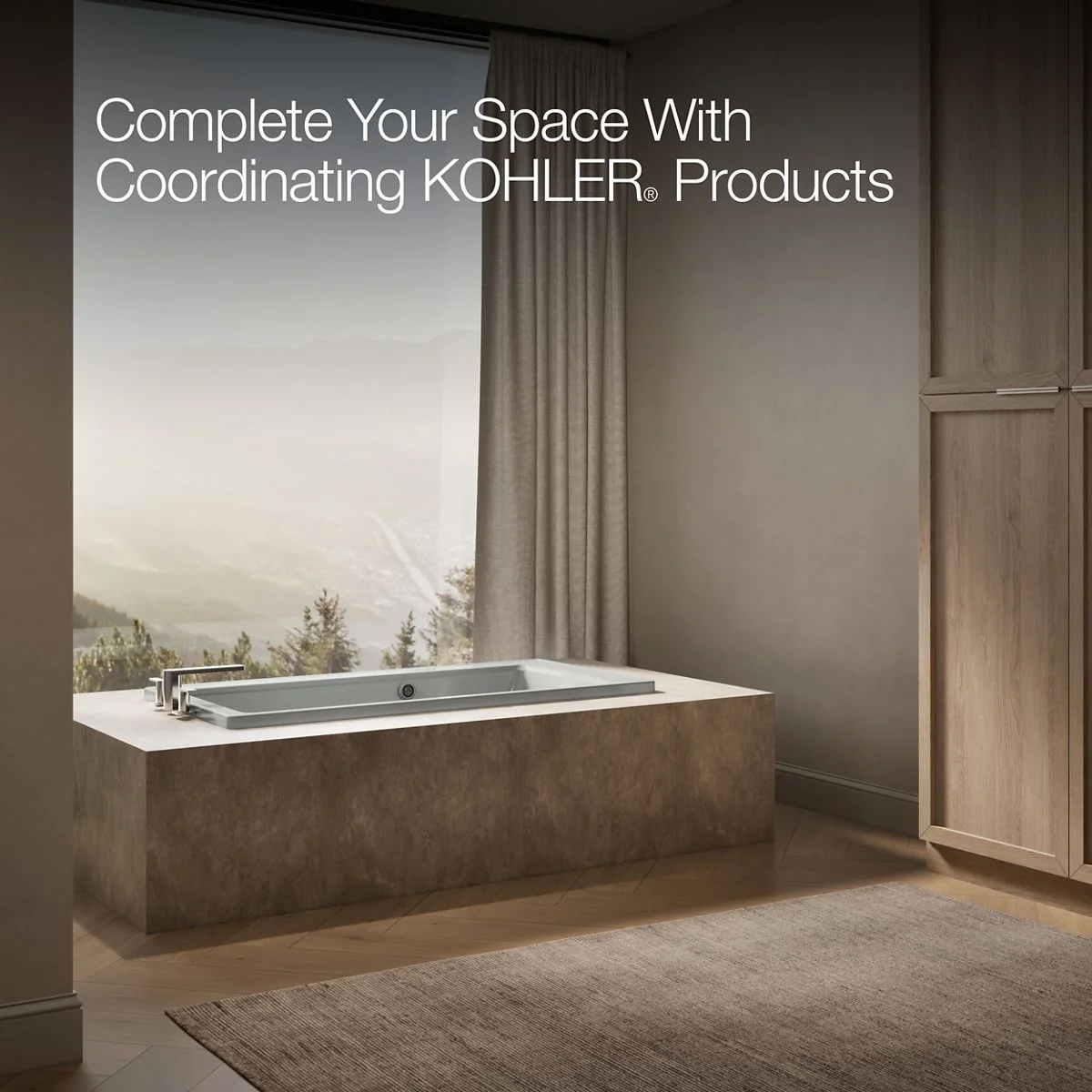 KOHLER K-1946-W1 Archer 60" x 30" drop-in bath with Bask heated surface - Image 9