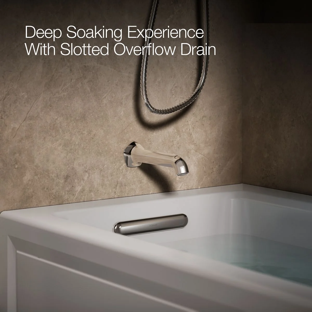 KOHLER K-1947-GHLAW Archer 60" x 30" integral apron Heated BubbleMassage air bath with Bask heated surface and left-hand drain - Image 15