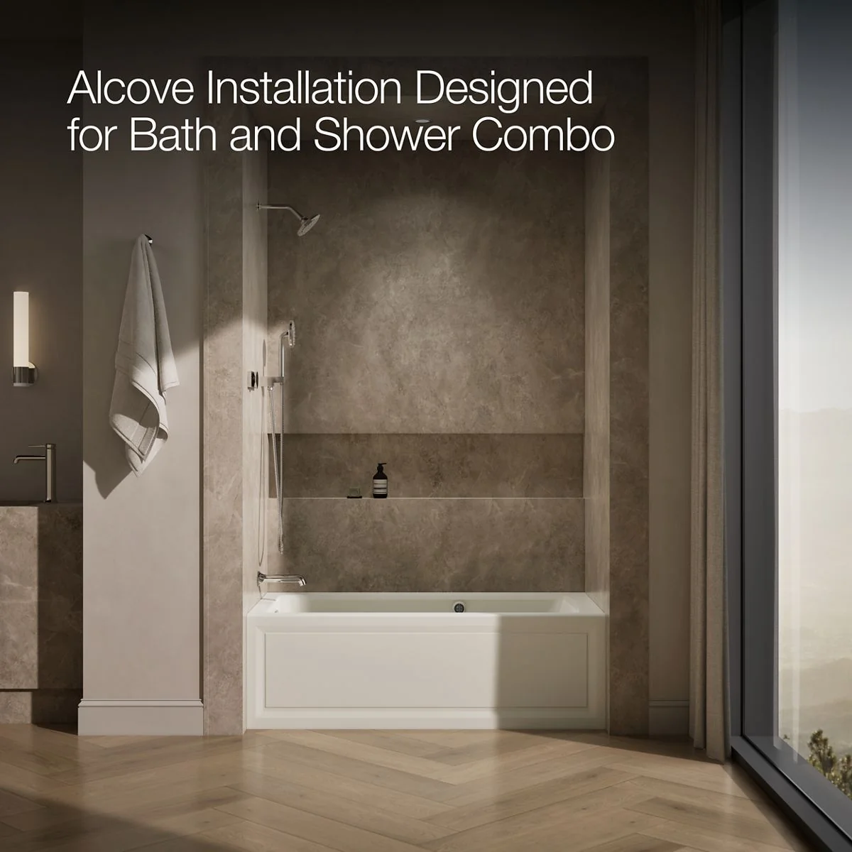 KOHLER K-1947-GHLAW Archer 60" x 30" integral apron Heated BubbleMassage air bath with Bask heated surface and left-hand drain - Image 19