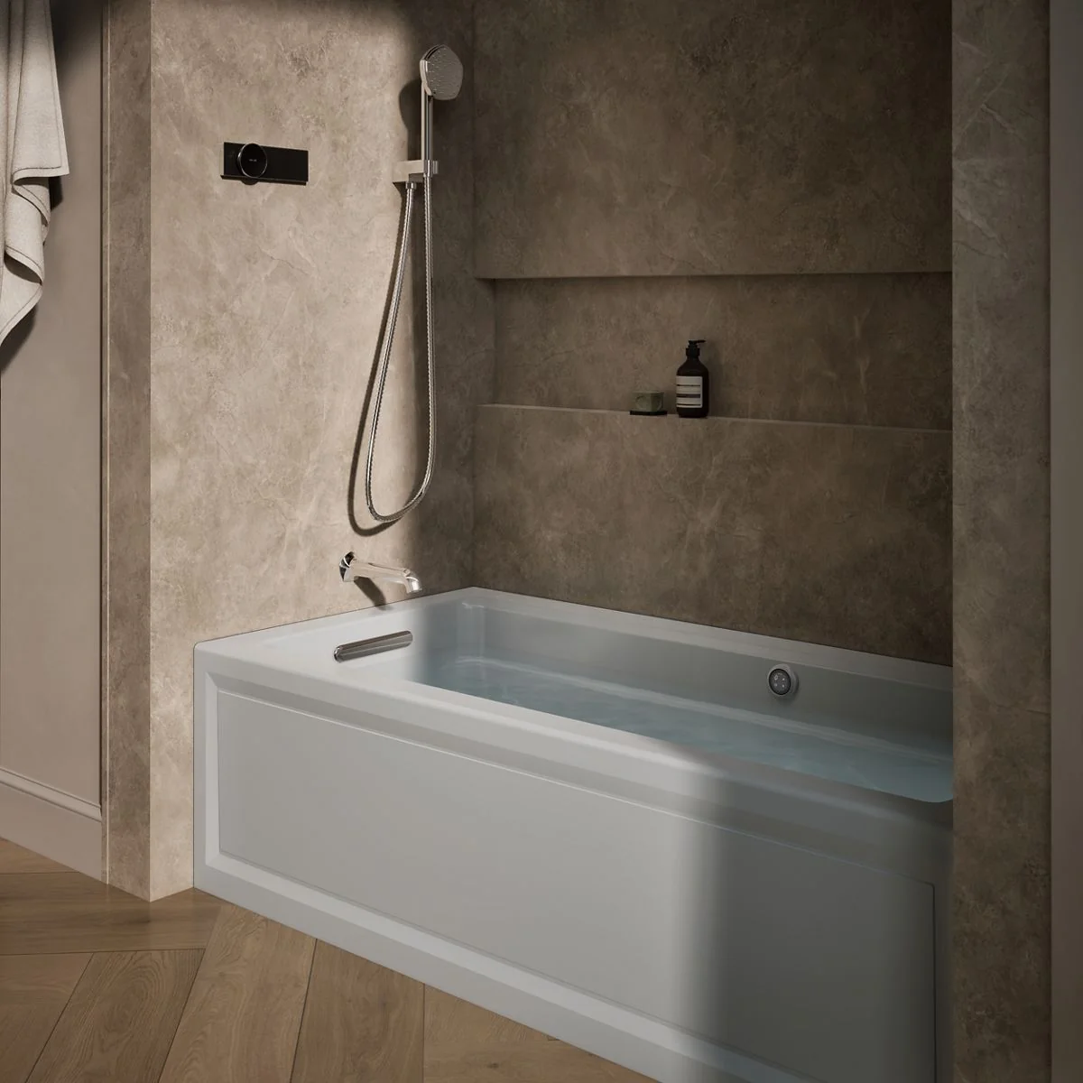 KOHLER K-1949-GHLAW Archer 66" x 32" alcove Heated BubbleMassage air bath with Bask heated surface, left drain - Image 19