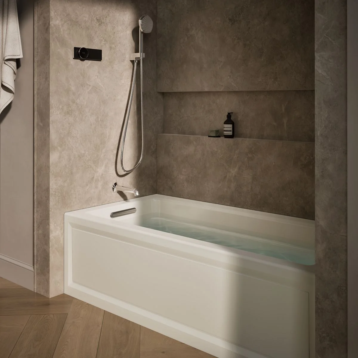 KOHLER K-1949-GHLA Archer 66" x 32" alcove Heated BubbleMassage air bath, left drain - Image 19