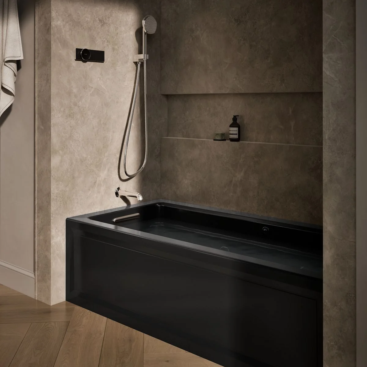 KOHLER K-1949-XGHLA Archer 66" x 32" alcove Heated BubbleMassage air bath and whirlpool, left drain - Image 14