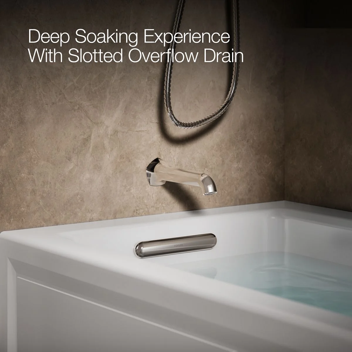 KOHLER K-1949-XGHLA Archer 66" x 32" alcove Heated BubbleMassage air bath and whirlpool, left drain - Image 9