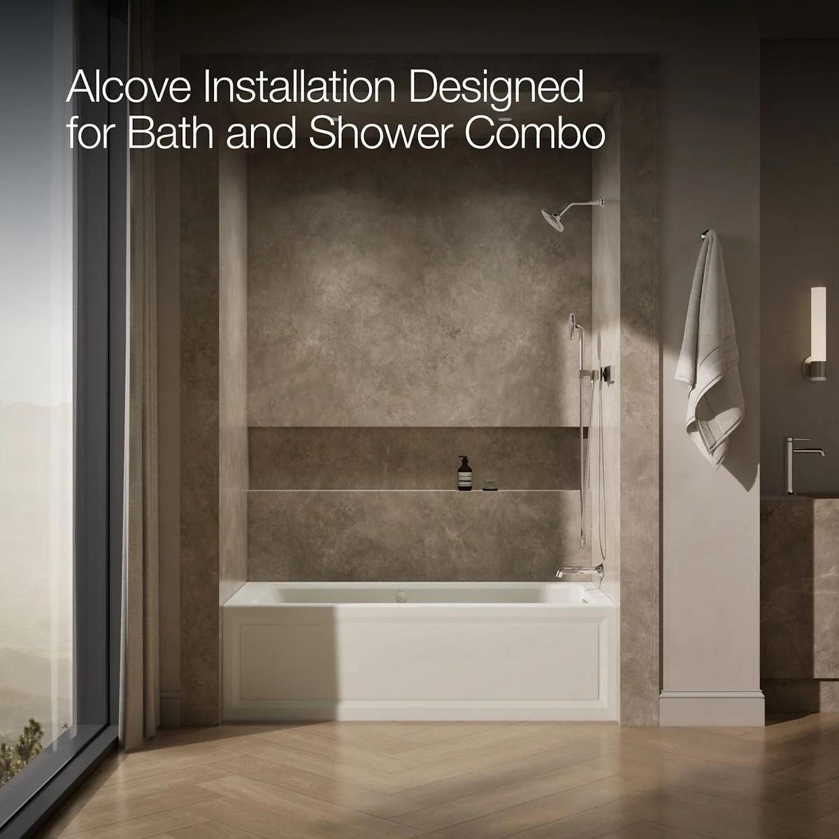 KOHLER K-1949-XGHRA Archer 66" x 32" alcove Heated BubbleMassage air bath and whirlpool, right drain - Image 25