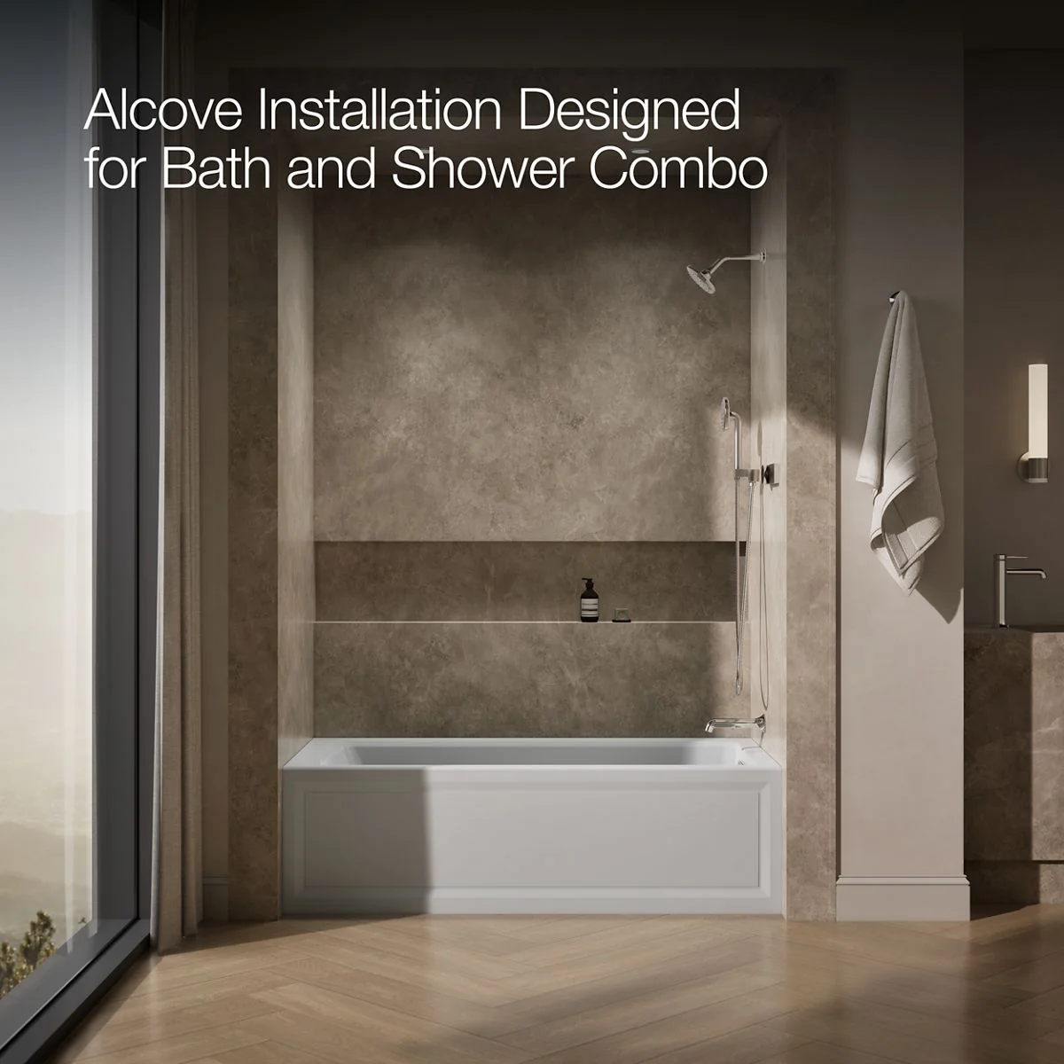 KOHLER K-1949-HRA Archer 66" x 32" alcove heated whirlpool, right drain - Image 18