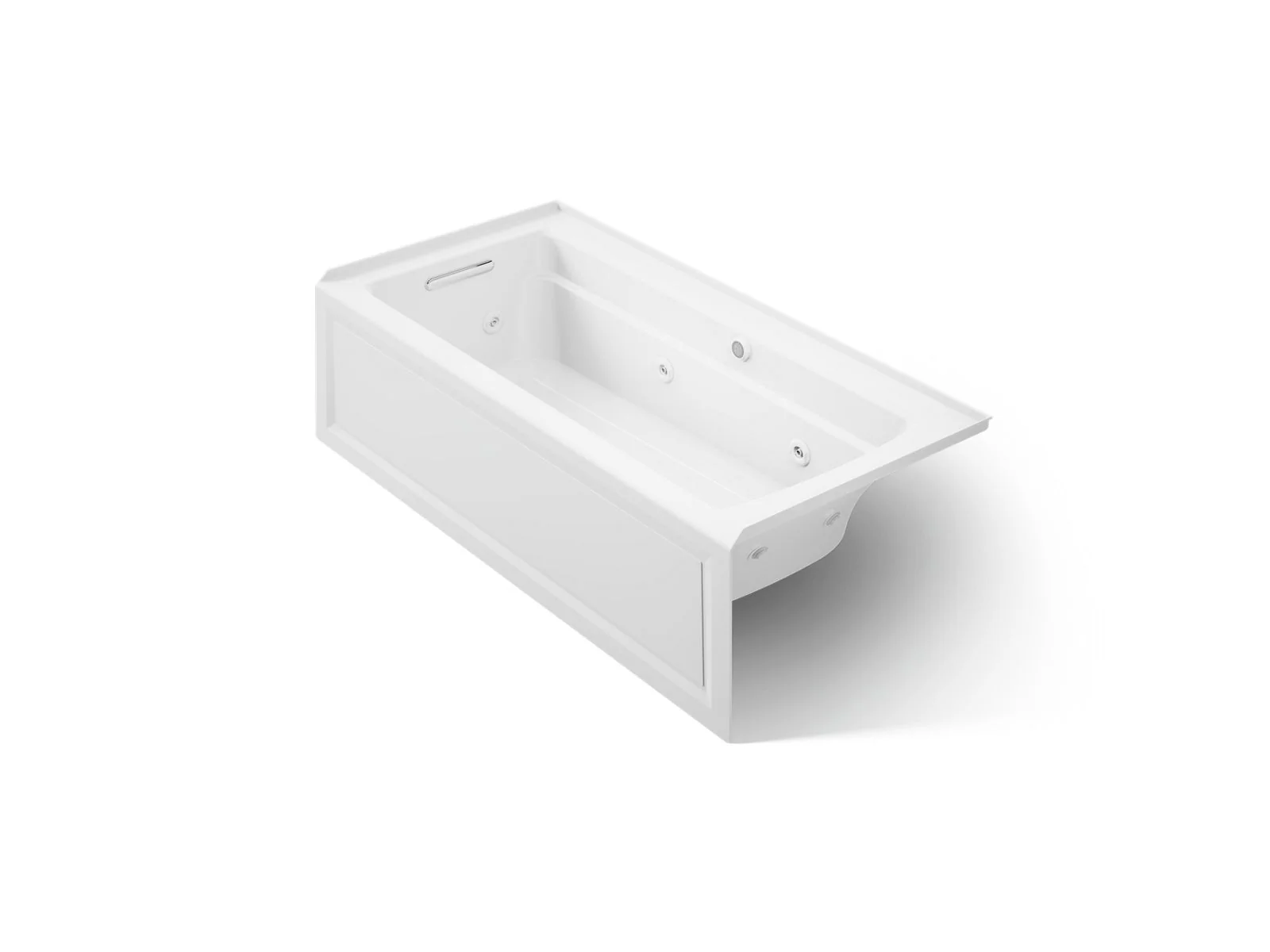 KOHLER K-1949-LAW Archer 66" x 32" alcove whirlpool bath with Bask heated surface, left drain - Image 7