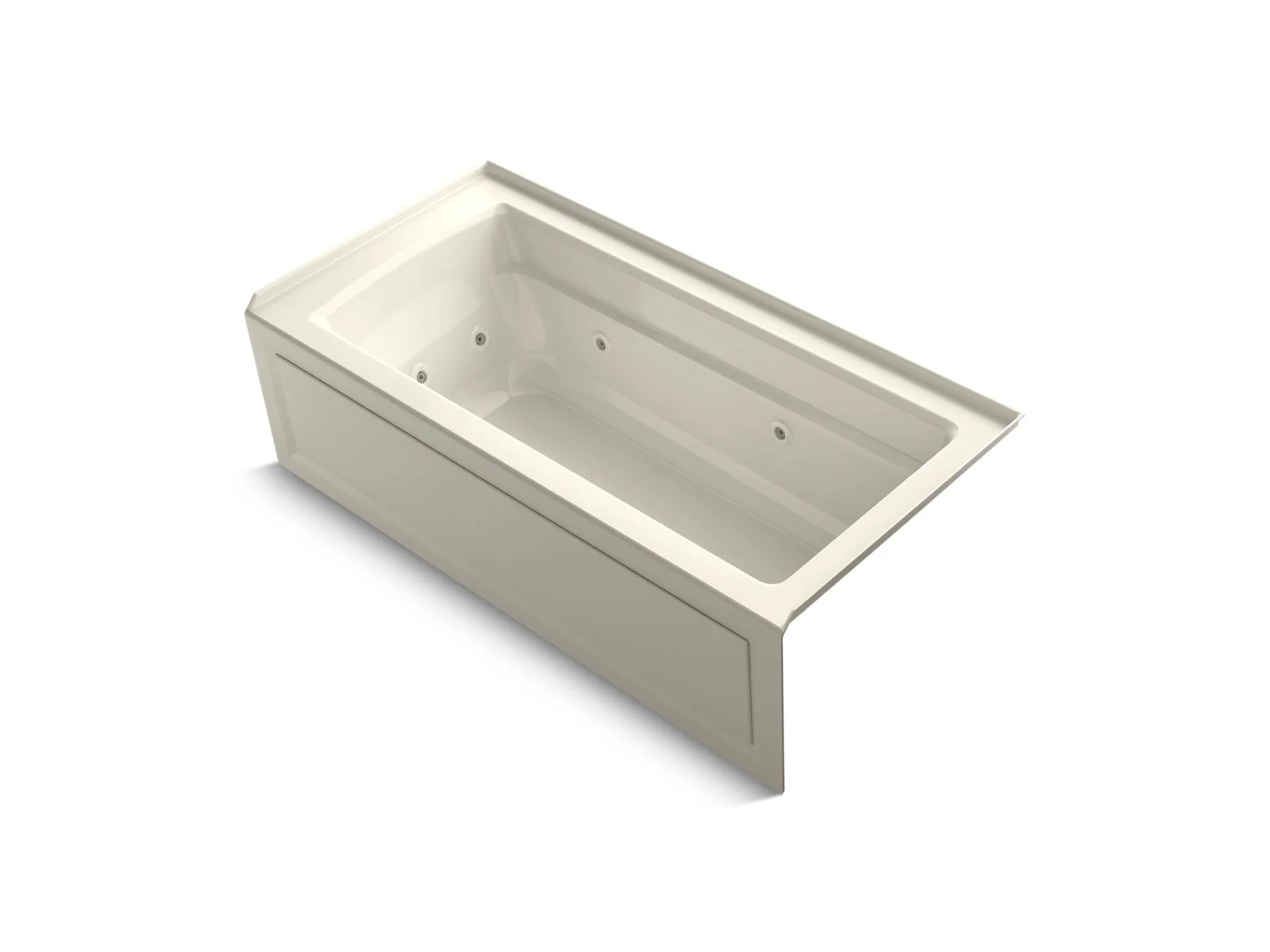 KOHLER K-1949-RAW Archer 66" x 32" alcove whirlpool bath with Bask heated surface, right drain - Image 5