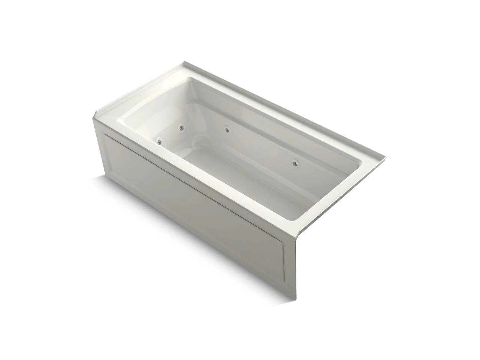 KOHLER K-1949-RAW Archer 66" x 32" alcove whirlpool bath with Bask heated surface, right drain - Image 6