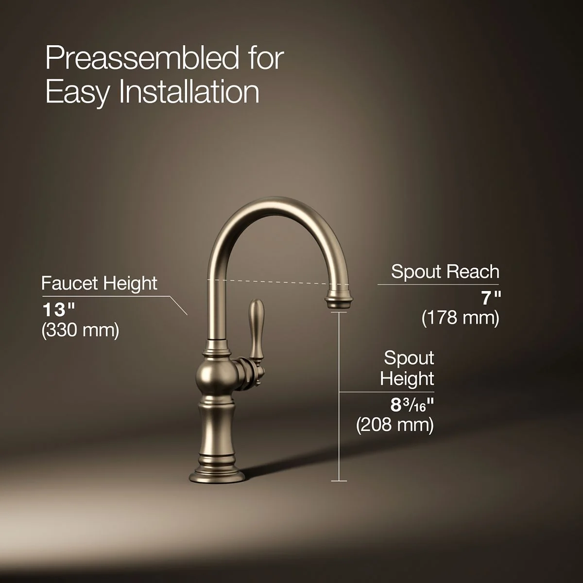 KOHLER K-99264 Artifacts Single-handle kitchen sink faucet - Image 24