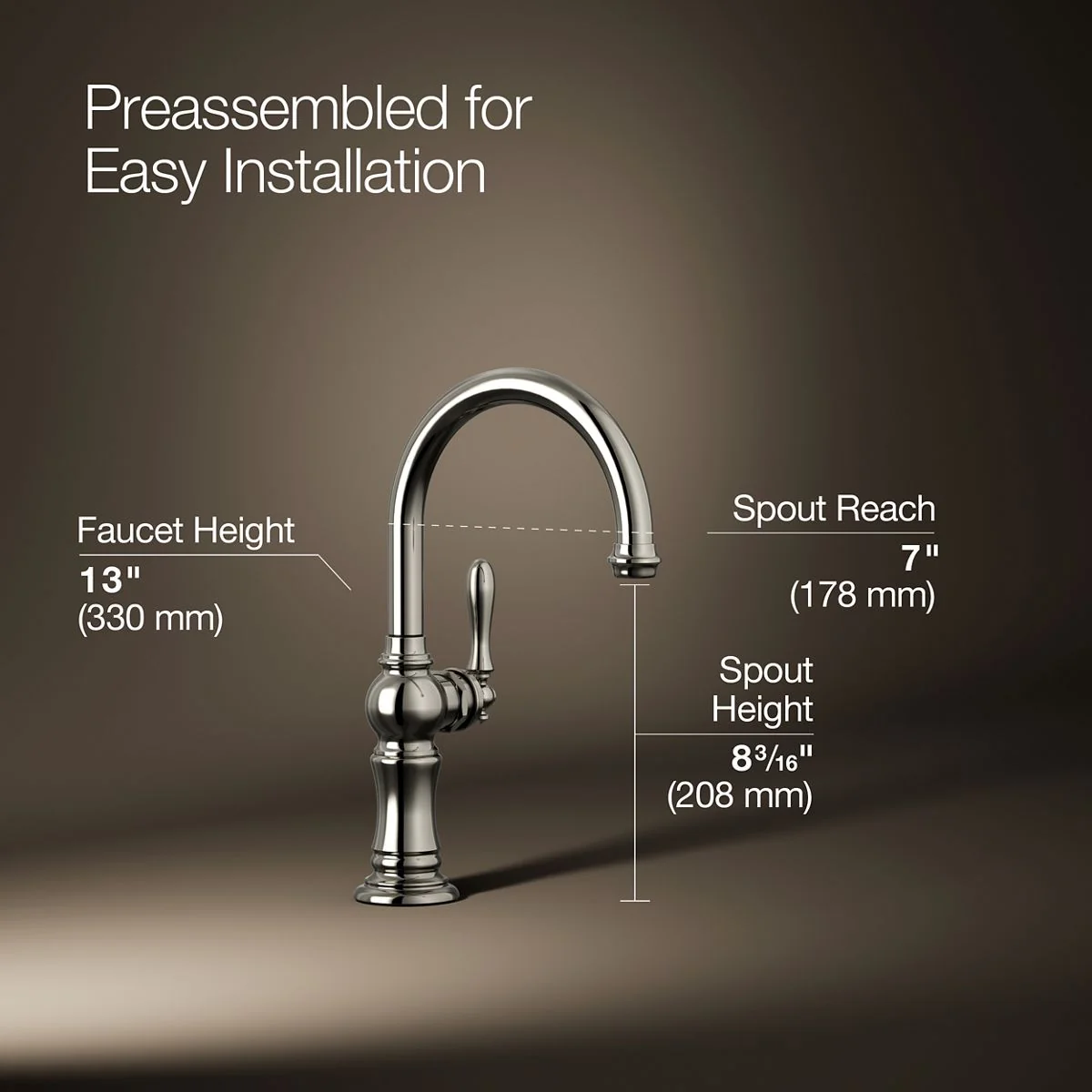 KOHLER K-99264 Artifacts Single-handle kitchen sink faucet - Image 34