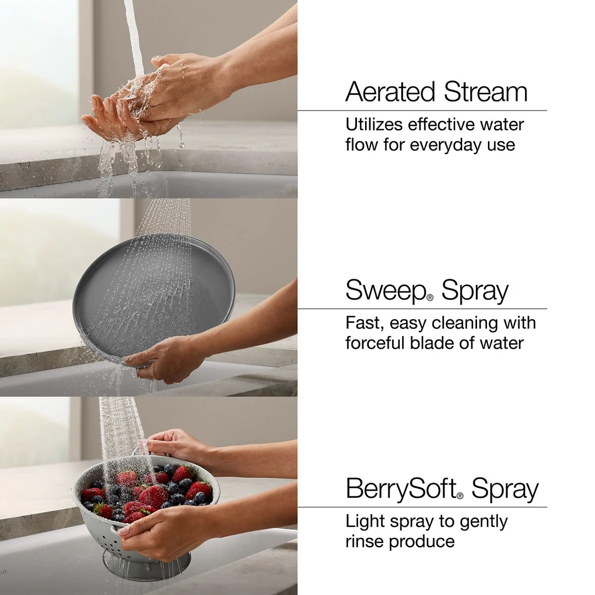 KOHLER K-29709-WB Artifacts Touchless pull-down kitchen sink faucet with KOHLER Konnect and three-function sprayhead - Image 36