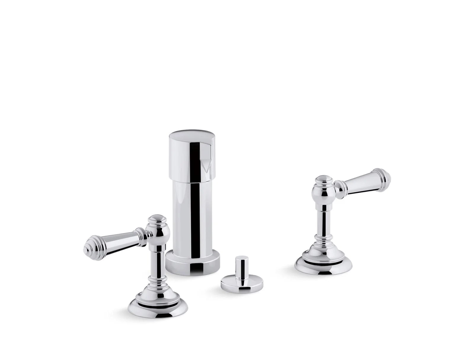 KOHLER K-72765-4 Artifacts Widespread bidet faucet with lever handles - Image 2