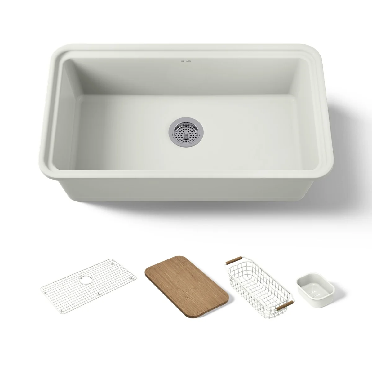 KOHLER K-36254-PC Audrine 33" undermount single-bowl workstation kitchen sink - Image 8