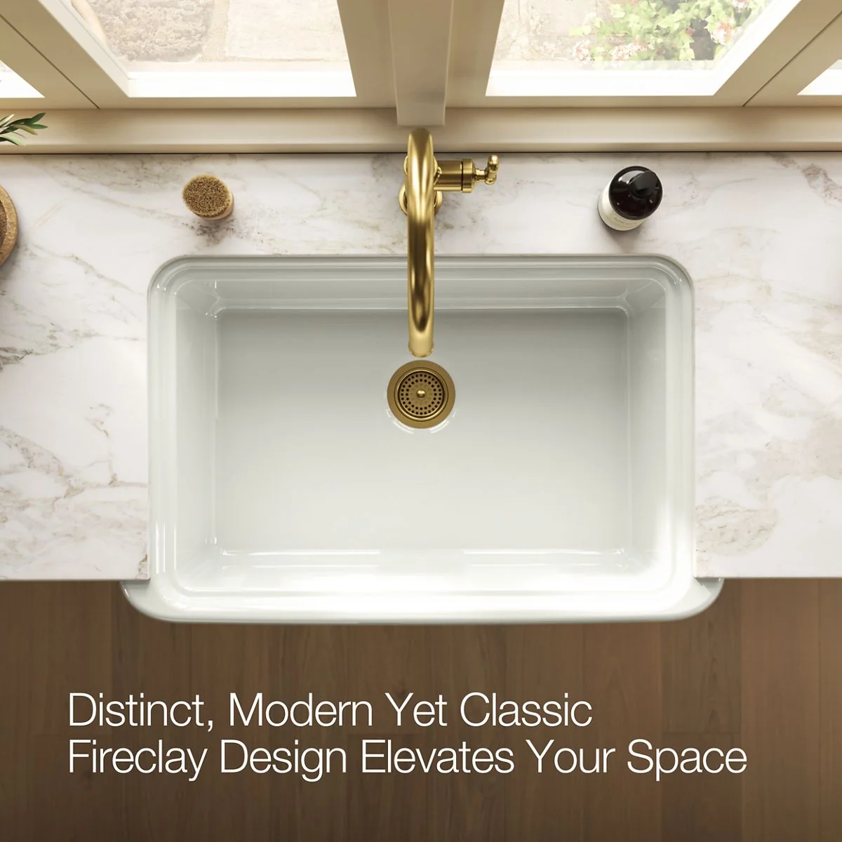 KOHLER K-36250 Audrine 35-1/2" undermount single-bowl farmhouse kitchen sink - Image 4