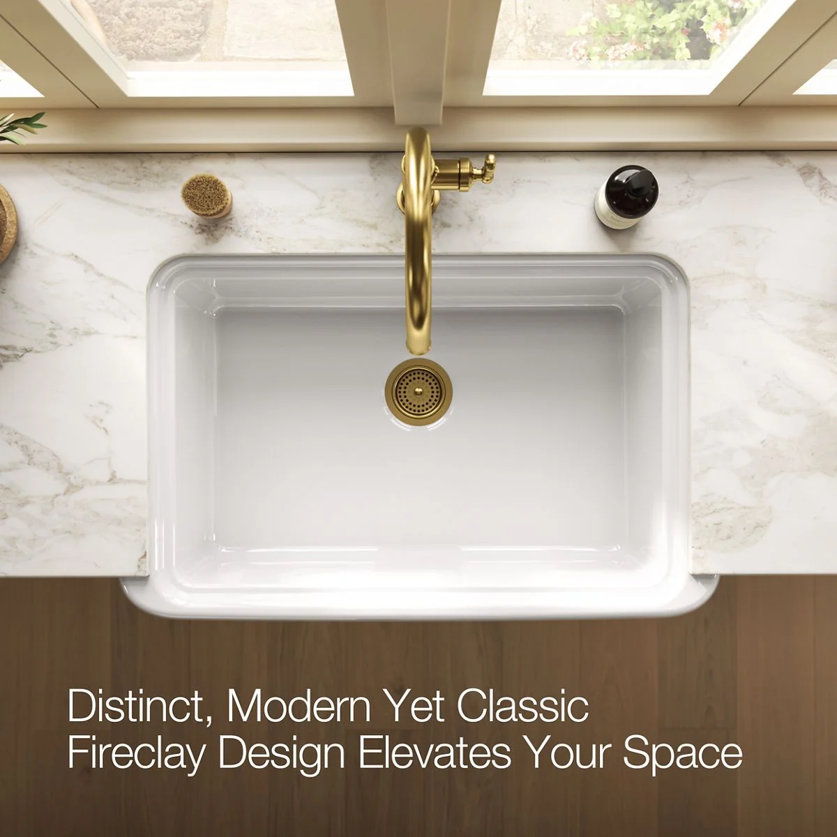 KOHLER K-36250 Audrine 35-1/2" undermount single-bowl farmhouse kitchen sink - Image 9