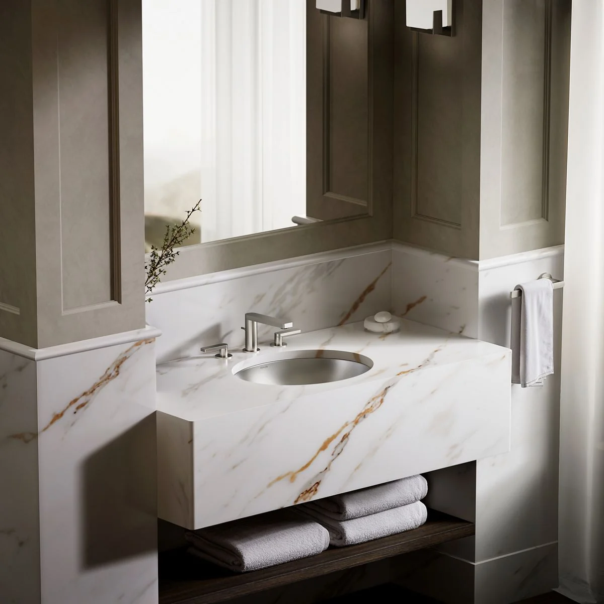 KOHLER K-2608-SU Bachata 20" oval drop-in/undermount bathroom sink, no overflow - Image 4