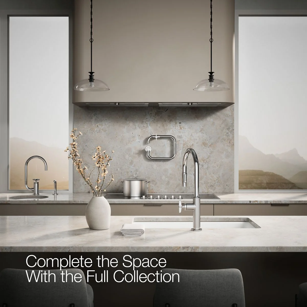 KOHLER K-28669-3 Billet Pull-down kitchen sink faucet with two-function sprayhead - Image 19