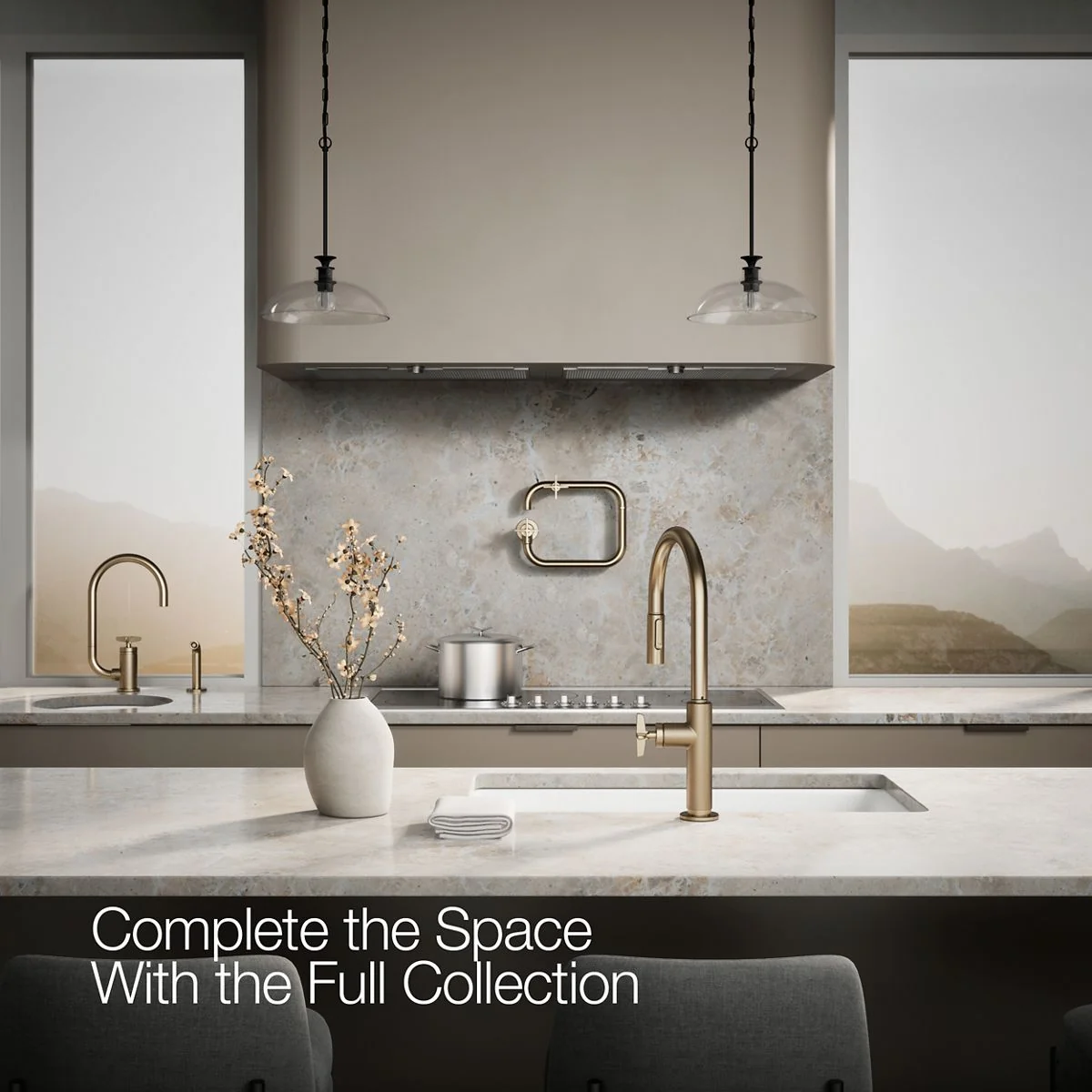 KOHLER K-28669-3 Billet Pull-down kitchen sink faucet with two-function sprayhead - Image 34