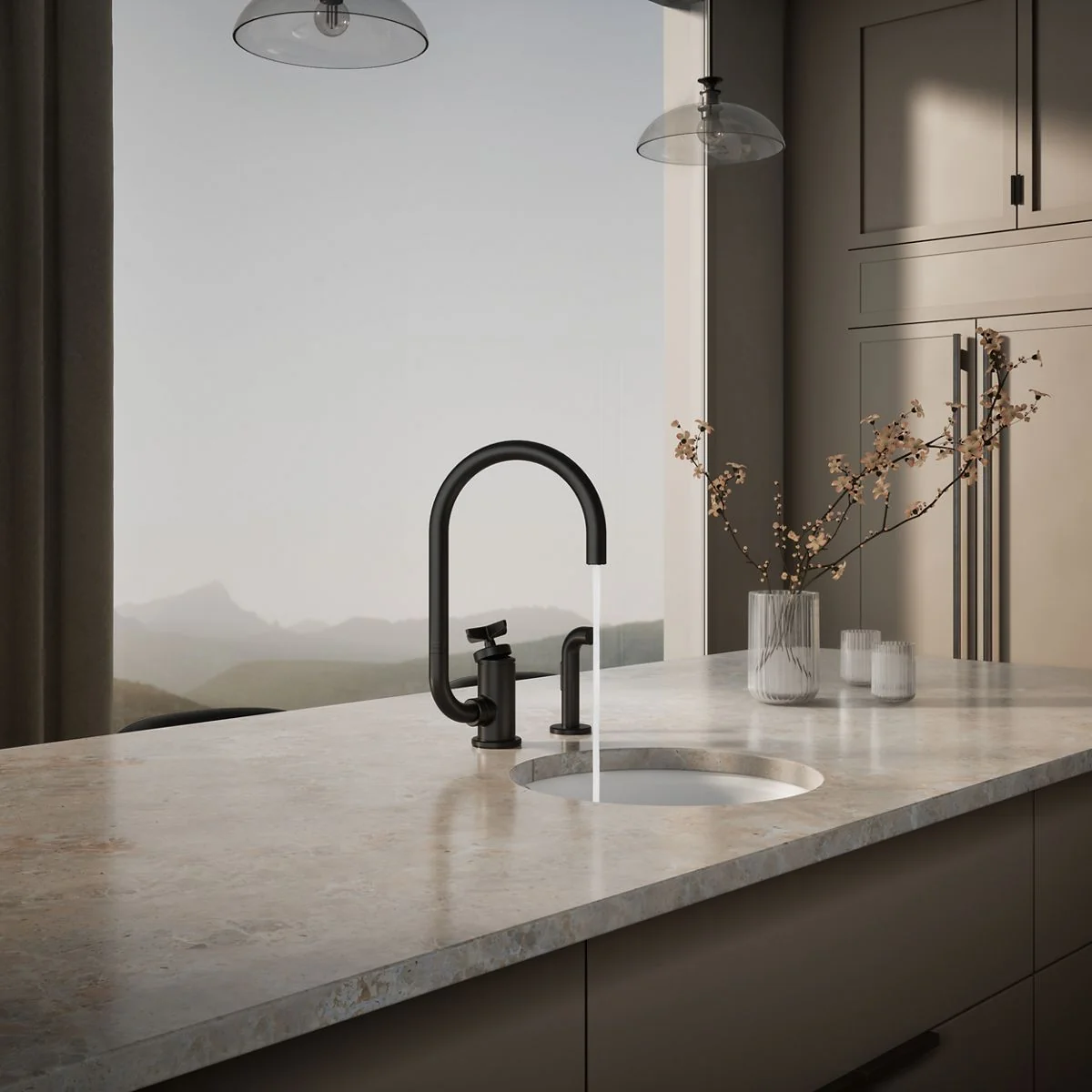 KOHLER K-28675-3 Billet Single-handle bar sink faucet with two-function extended-reach spout and side sprayer - Image 34