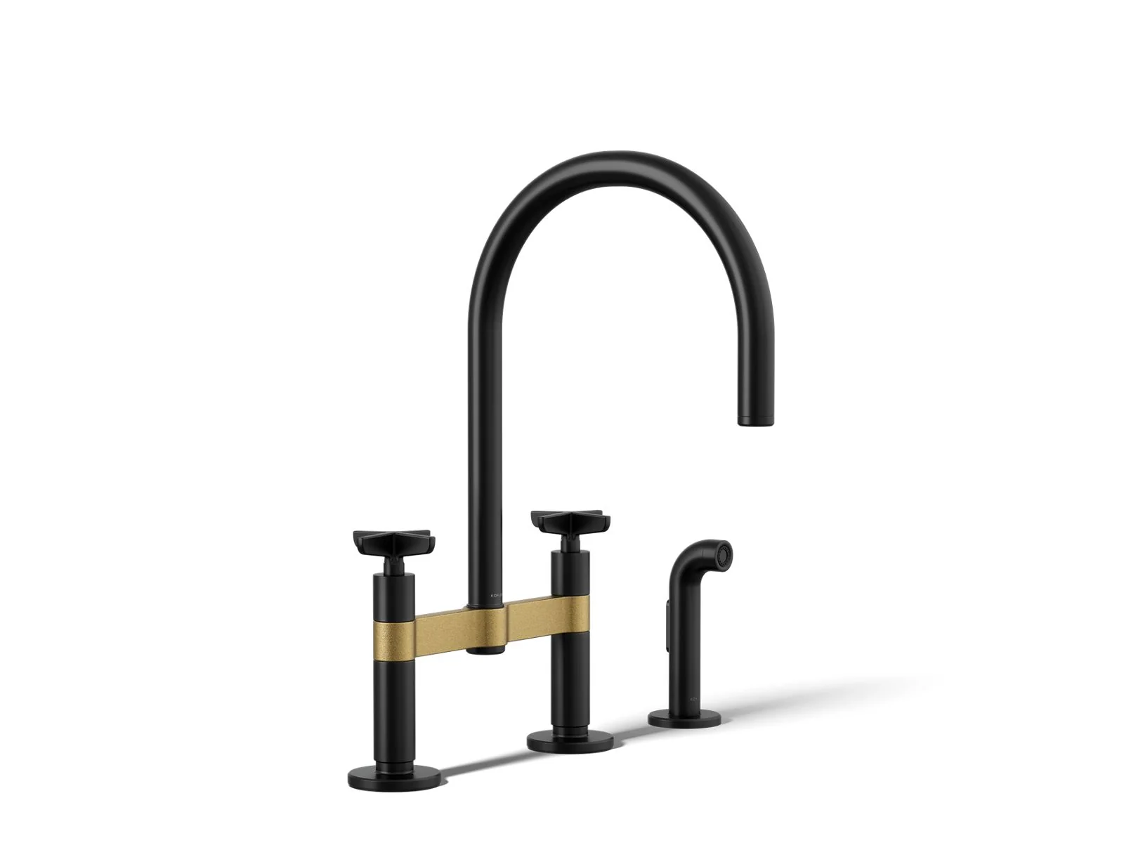 KOHLER K-28673-3 Billet Two-hole bridge kitchen sink faucet with side sprayer - Image 25