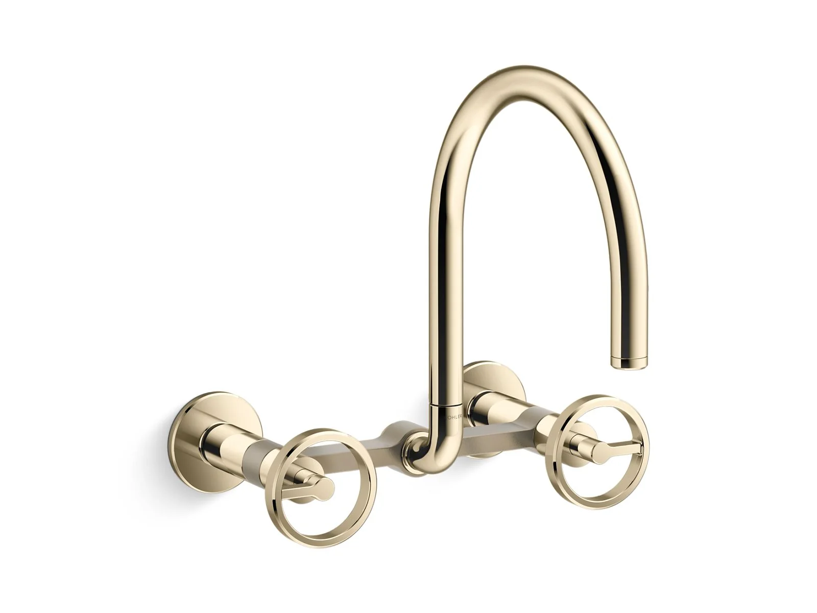 KOHLER K-28672-9 Billet Two-hole wall-mount bridge kitchen sink faucet - Image 2