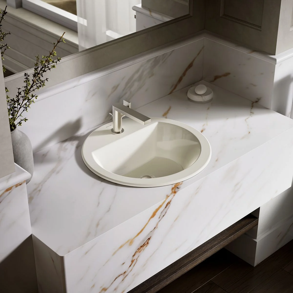 KOHLER K-2714-1 Bryant 19" round drop-in bathroom sink - Image 4