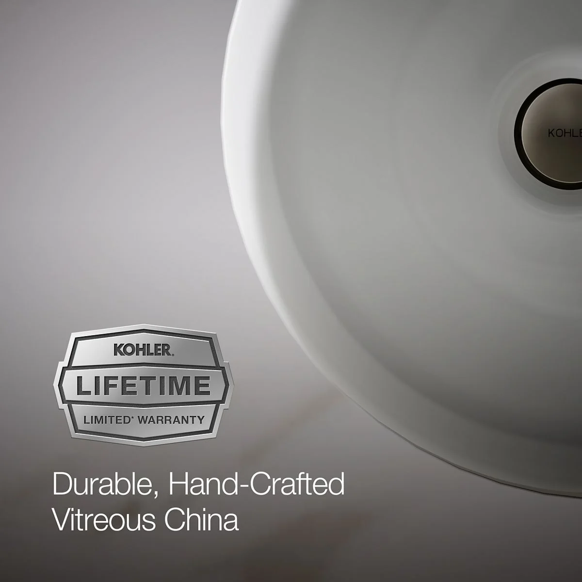 KOHLER K-2298 Compass 13-1/4" round drop-in/undermount bathroom sink, no overflow - Image 3