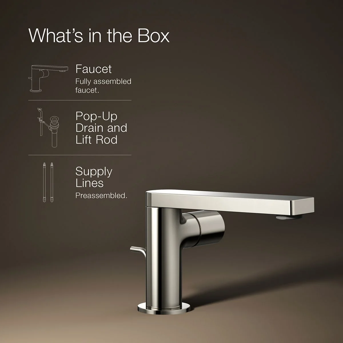 KOHLER K-73050-7 Composed Single-handle bathroom sink faucet with Cylindrical handle, 1.2 gpm - Image 35
