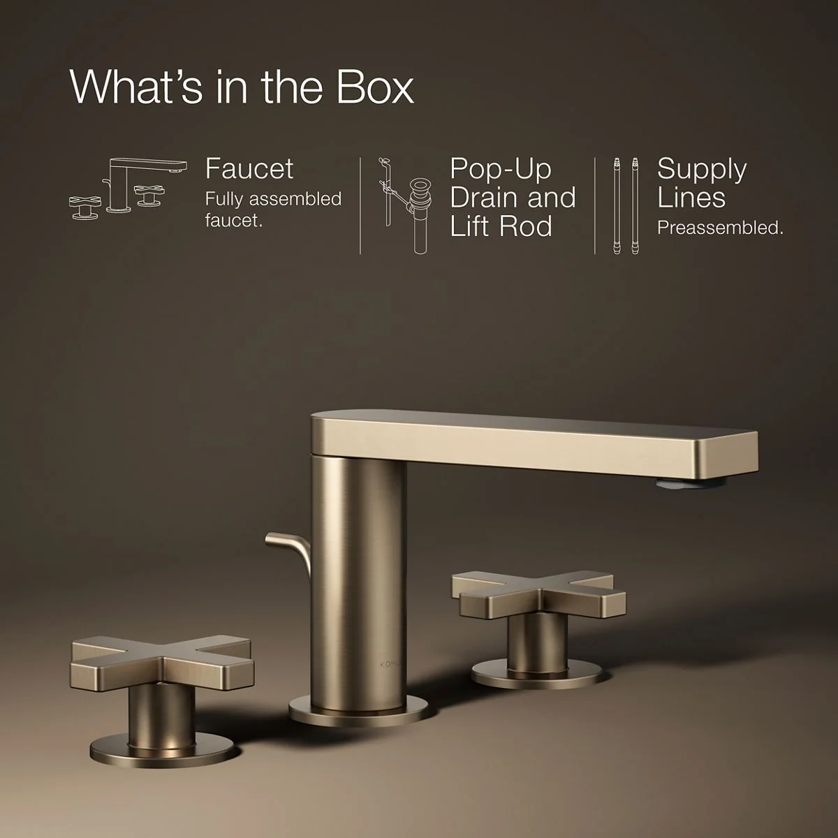 KOHLER K-73060-3 Composed Widespread bathroom sink faucet with Cross handles, 1.2 gpm - Image 25