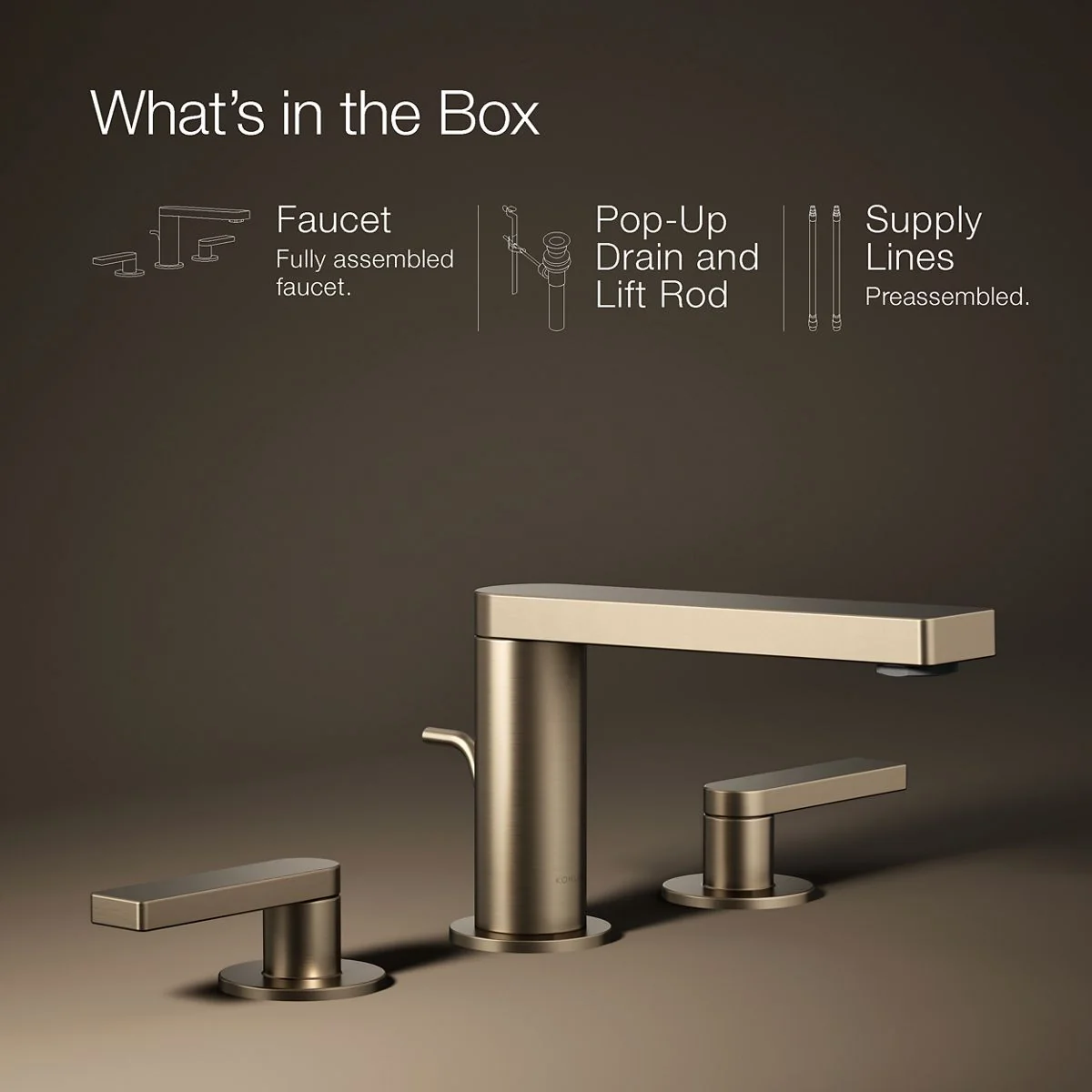 KOHLER K-73060-4 Composed Widespread bathroom sink faucet with Lever handles, 1.2 gpm - Image 30